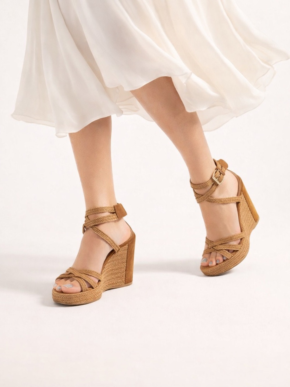 Stuart Weitzman Reins wedge sandals. Size 10
